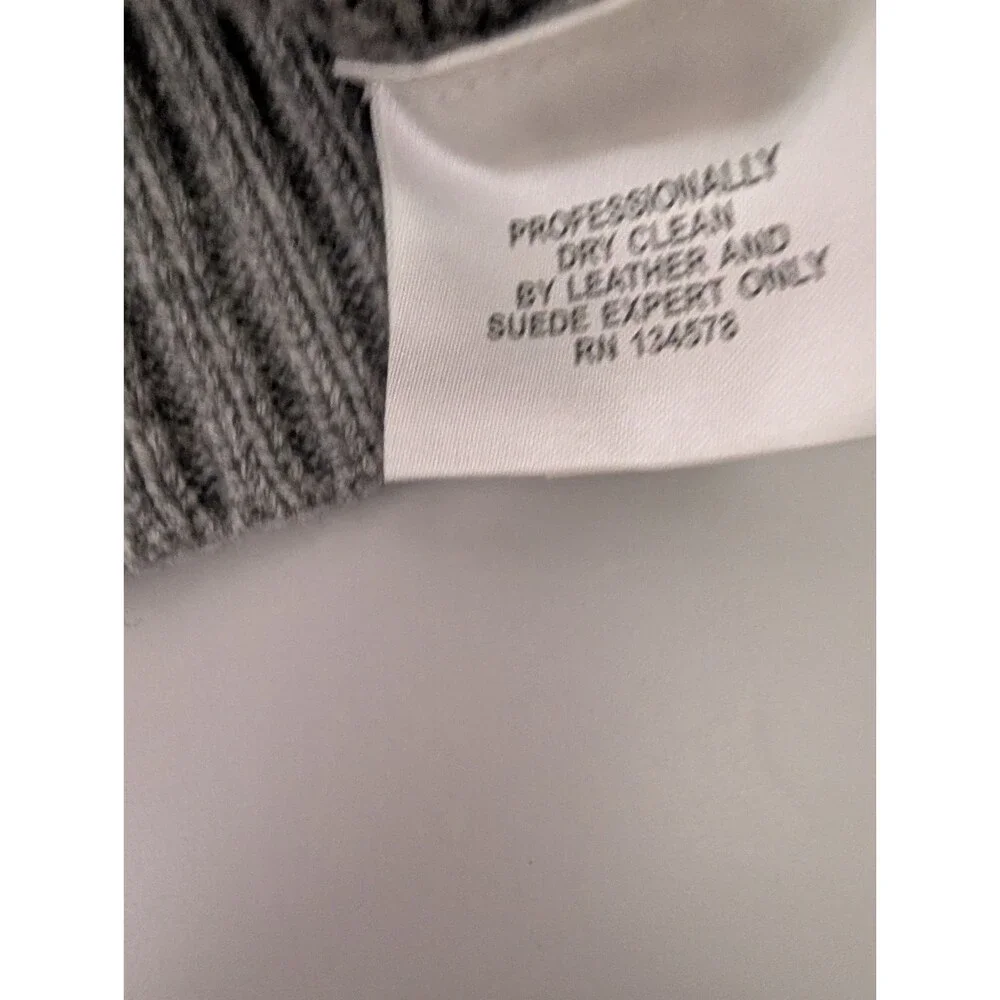 Vineyard Vines Mens L Gray Cable Knit Mock Neck Button Wool Cashmere Sweater
